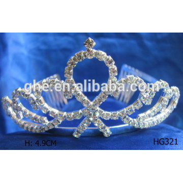 Novo modelo de cristal coroa de cristal tiara princesa tiara para meninas coroa de aniversário princesa coroa